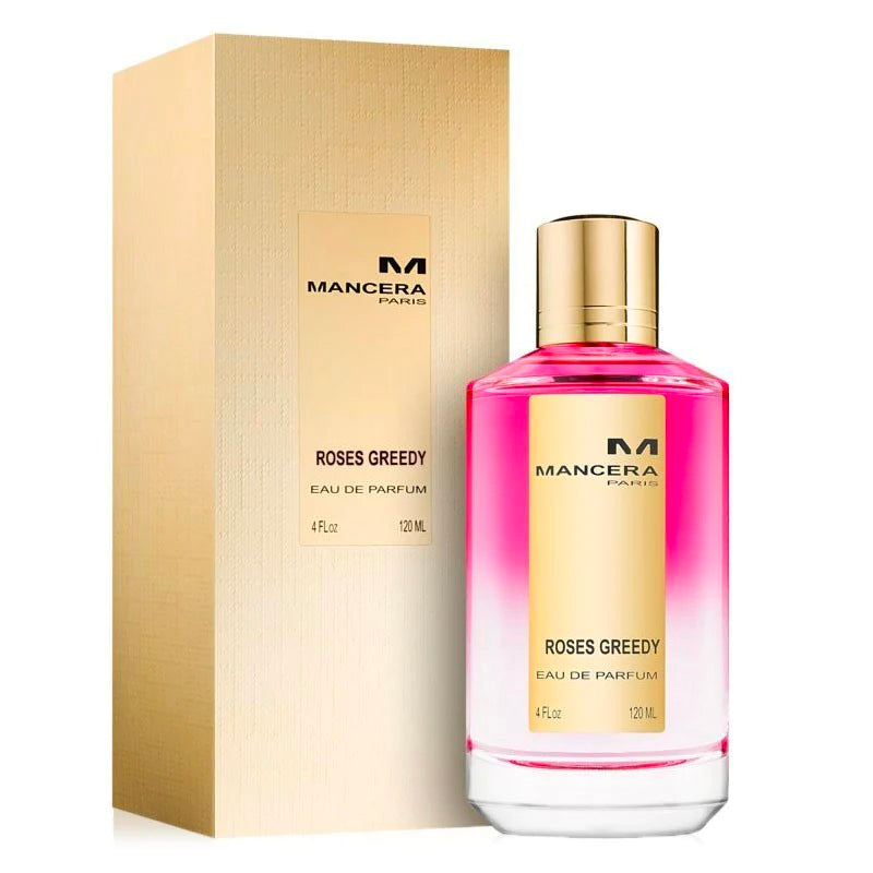 <meta charset="utf-8">Roses Greedy by Mancera is a Floral Fruity Gourmand fragrance for women and men. Roses Greedy<span data-mce-fragment="1"> was launched in 2012. The nose behind this fragrance is Pierre Montale. Top notes are Peach, Black Currant, Mandarin Orange, Coconut and Pink Pepper; middle notes are Rose, Flowers and Jasmine; base notes are White Musk, Sugar, Vanilla, Amber and Benzoin.</span>