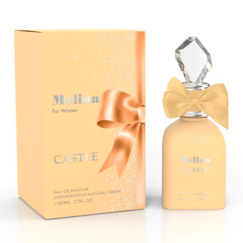 <p data-mce-fragment="1"><em>INSPIRED BY</em> <strong>PARFUMS DE MARLY CASSILI</strong></p>
<p data-mce-fragment="1">Experience the elegance of Melina Castle with its captivating blend of red currant, floral notes, and Bulgarian rose in the top notes, frangipani, plum, petalia, and mimosa in the middle, and vanilla, tonka bean, and sandalwood in the base. A truly luxurious aroma, this exquisite 2.7 oz EDP for women is the perfect scent for any special occasion.</p>
