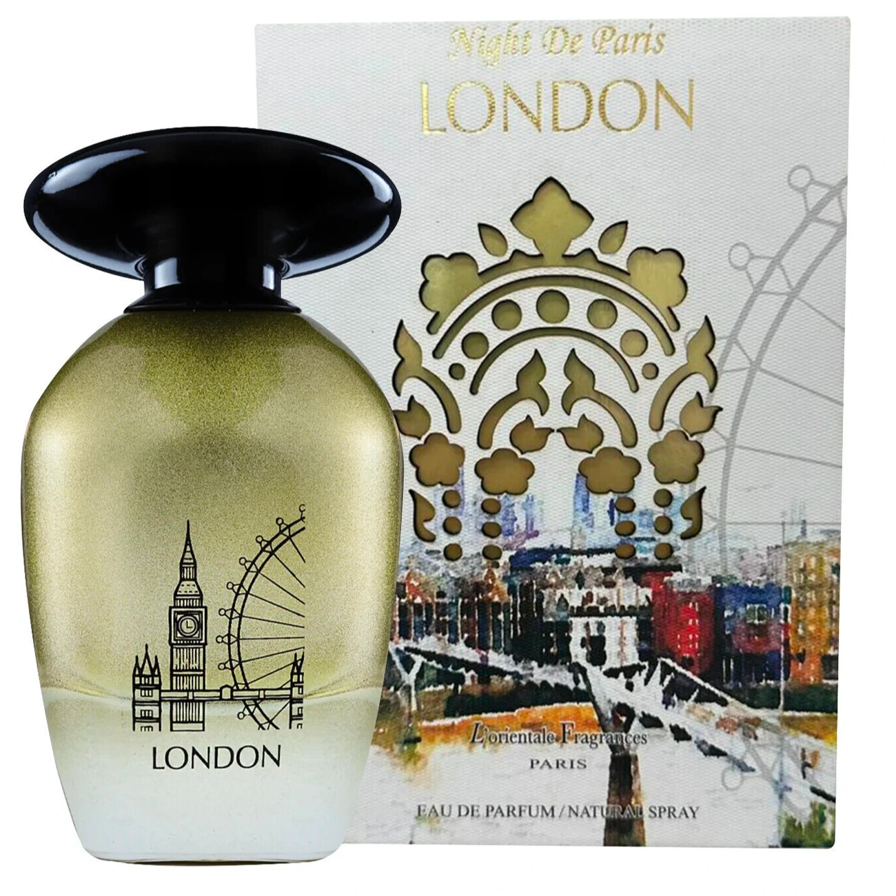 <p data-mce-fragment="1">Discover the rejuvenating scent of Night De Paris London, a unique blend of spicy and fruity notes that bring a glamorous feel to your day and night. Perfect for both men and women, the amber fragrance is made with Peach, Orange, Cardamom, Jasmine and more, giving you an exciting and energizing scent that stands out. Experience your new signature aroma with Night De Paris London!</p>