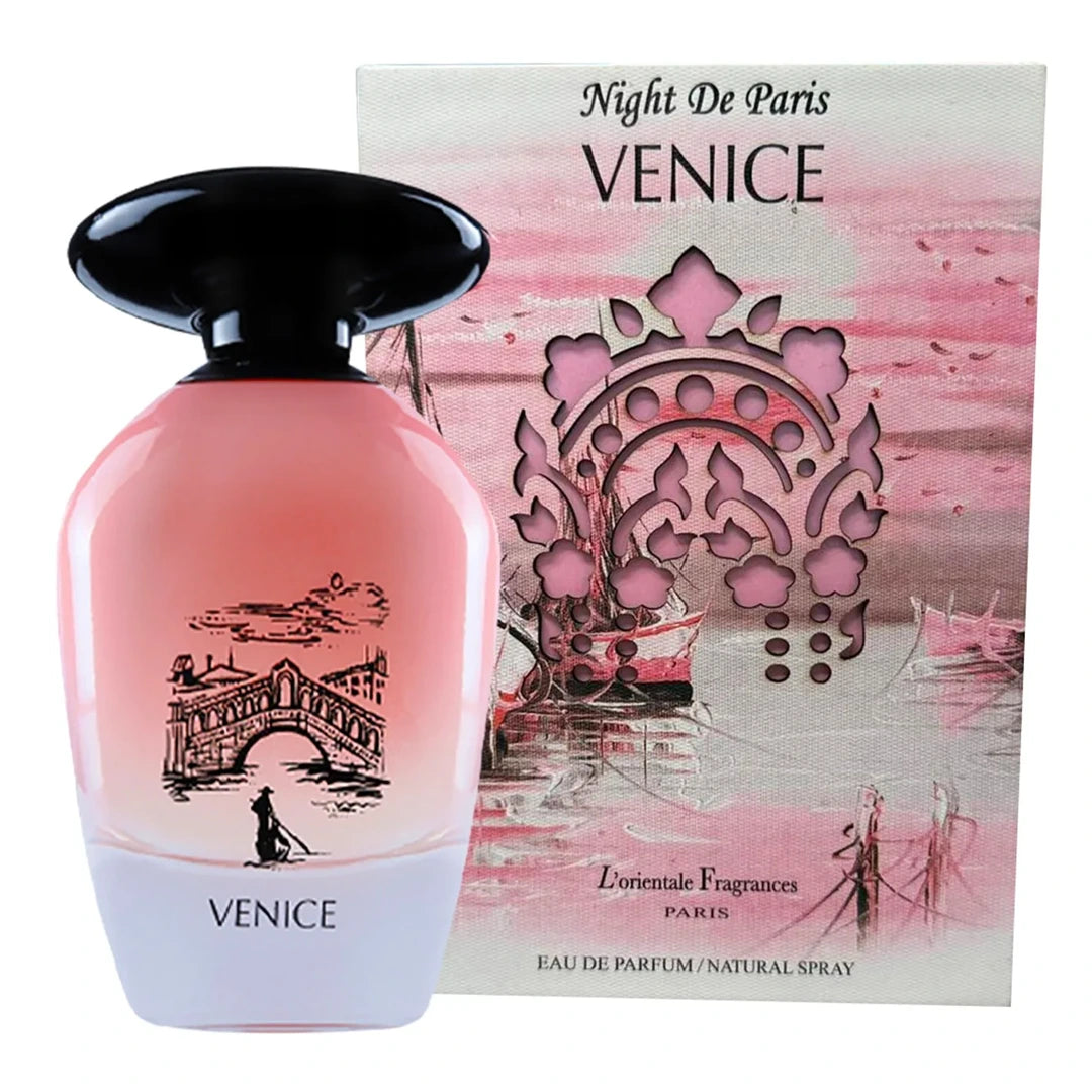 <p data-mce-fragment="1">Discover an aroma of sophistication and intrigue with Night De Paris Venice 3.3 oz EDP. Beautifully crafted for women, this fragrance opens with a vibrant Black Pepper top note, which gives way to the romantic Rose middle note, ending on a captivating Cedarwood base. An exquisite and mysterious scent that will envelop you in its alluring essence, Night De Paris Venice is the perfect choice for those seeking to make a lasting impression.</p>