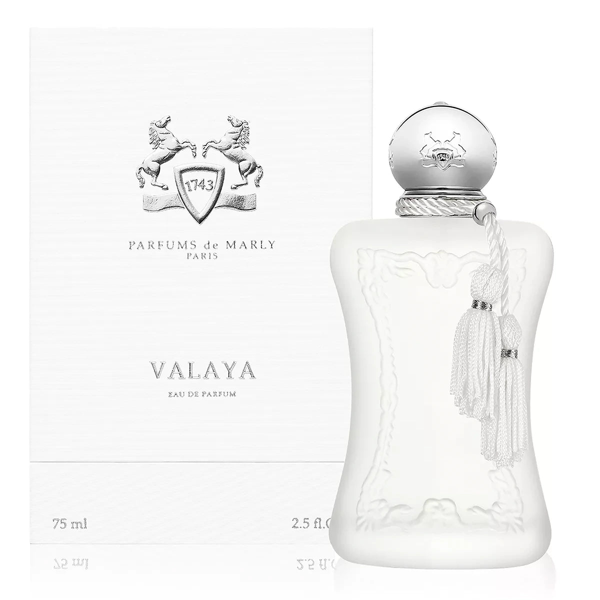 <p>Envelop yourself in a beautifully subtle yet radiant aura with Valaya 2.5 oz EDP for women. This elegant and sophisticated fragrance, created by Julien Sprecher, features a unique balance of floral, musky, and woody notes that blend together with a hint of white peach for a subtle sweetness. Delicate and luxurious, Valaya is an evocation of the feeling of cotton caressing the skin.</p>
