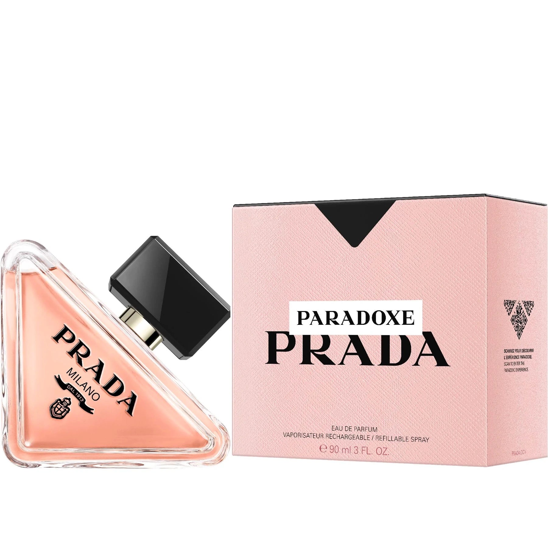 <p>Experience the luxury of Prada Paradoxe 3.0 oz EDP for Women, a floral ambery fragrance that embraces the paradoxes of iconic ingredients. Capturing the freshness of the first Neroli bud extraction for Prada, Ambrofix™ adds a vibrant warmth, while the intense yet subtle and comfortable Serenolide™ trail creates an unforgettable scent. Top notes of Calabrian Bergamot, Tangerine, and Pear keep it light, while the heart of Neroli Essence, Neroli Bud Essence, and Tunisian Orange Flower ensures a lasting impression.</p>
<ul class="" data-mce-fragment="1"></ul>