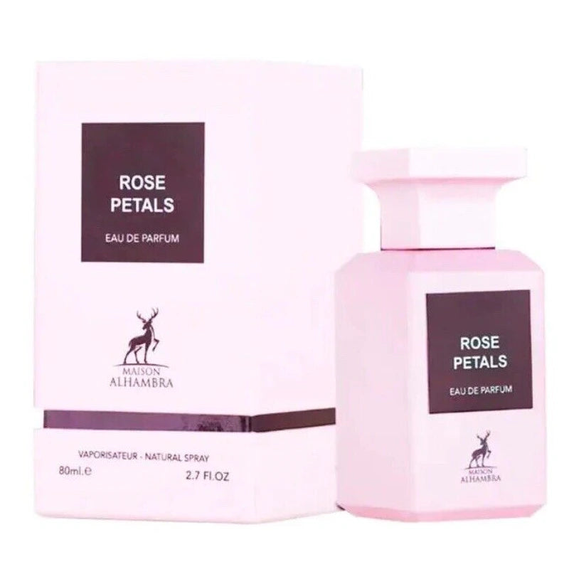 <p><span><em>INSPIRED BY</em> <strong>TOM FORD ROSE PRICK</strong></span></p>
<p>The floral aroma of freshly-cut, meticulously-crafted roses leads the scent of Maison Alhambra Rose Petals, a fragrance from Lattafa Perfumers that draws its inspiration from Tom Ford's Rose Prick. The ethereally light essence of the May Rose combines with the fruity Bulgarian Rose, to which the Turkish Rose contributes an invigorating freshness. This pink bouquet is delicately crowned by the saffron, imparting a fragile yet lingering bitterness. The earthy patchouli notes create a warm foundation for the sensual tonka and creamy vanilla, anchoring the dreamy, graceful bouquet.</p>
<p data-mce-fragment="1"> </p>