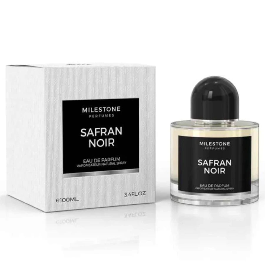 <p><em>INSPIRED BY</em> <strong>BYREDO BLACK SAFFRON</strong></p>
<p>The sophisticated Safran Noir unisex fragrance is an enticing blend of exotic top notes like saffron, juniper berries and Chinese grapefruit, delicate heart notes of leather and black violet, and grounding base notes of raspberry, Cashmeran and Vetiver. Make a statement and experience the luxurious aroma of a natural spray that will last for hours.</p>