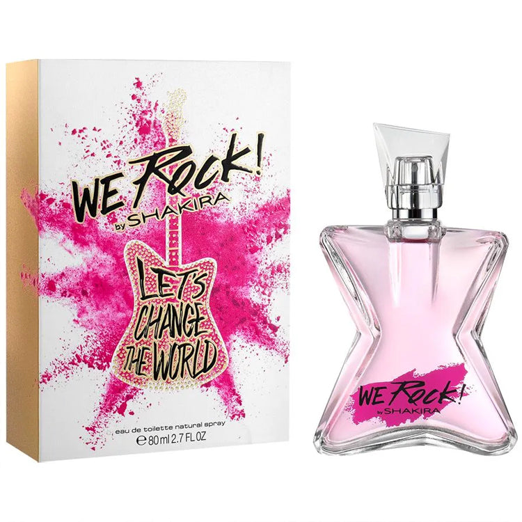 <meta charset="utf-8"><span data-mce-fragment="1">Get mesmerized by the enticing fragrance of We Rock! An oriental floral fragrance from the design house of Shakira. This feminine scent was launched in 2019 and contains top hints from Orange, Pink Pepper and Bergamot. The heart is tantalizing with notes from Orange Blossom, Elemi Resin and Peony. The seductive base has notes from Musk, Vanilla and Woodsy notes.</span>