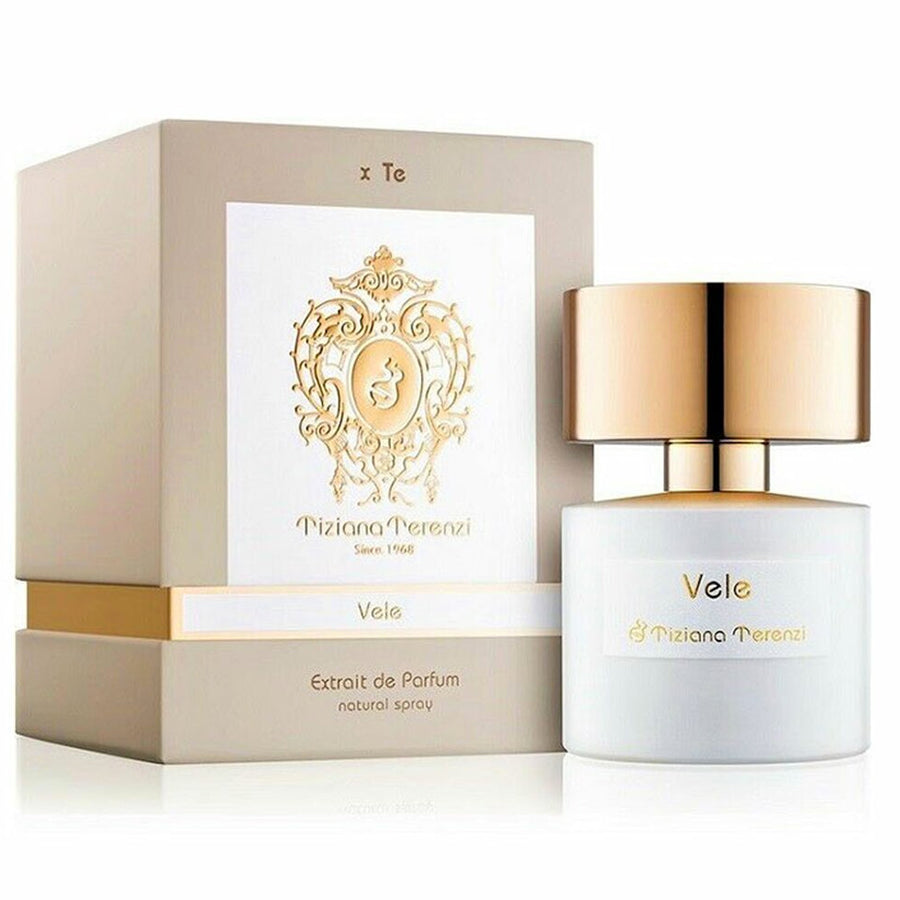 <meta charset="utf-8"><span data-mce-fragment="1">A charming perfume, Vele was created by Tiziana Terenzi in 2017. The delectable top notes of mango, passionfruit, red currant, fir and green leav</span><span class="yZlgBd" data-mce-fragment="1">es create an intoxicating aroma that is floral and refined. Middle notes of hyacinth, jasmine, umbu-cajá|taperebá, ylang-ylang and rose add a touch of sophistication.</span>