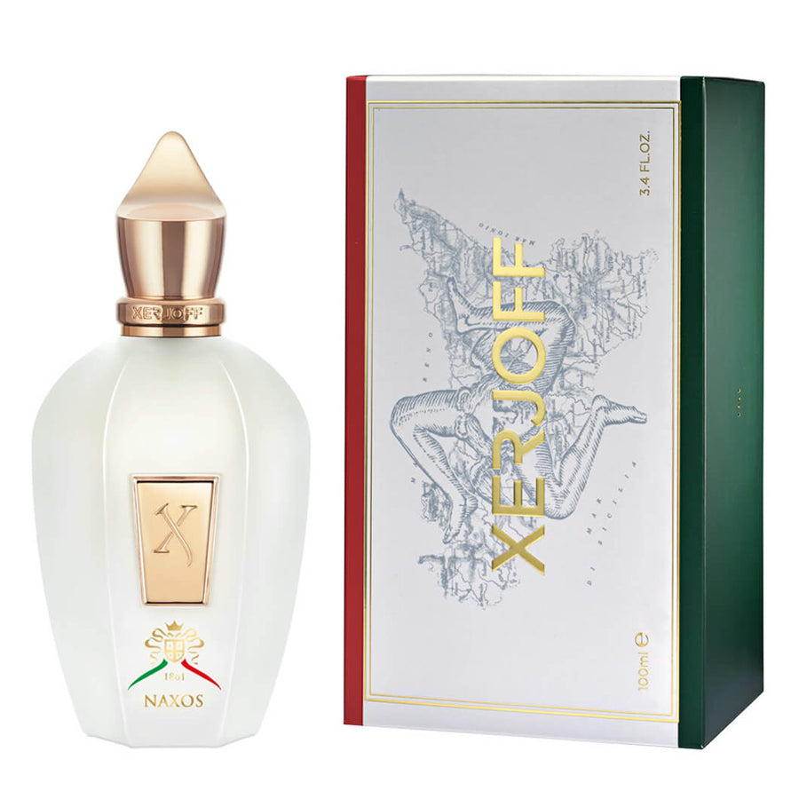 <meta charset="UTF-8">XJ 1861 Naxos by Xerjoff is a Aromatic Spicy fragrance for women and men. XJ 1861 Naxos was launched in 2015. Top notes are Lavender, Bergamot and Lemon; middle notes are Honey, Cinnamon, Cashmeran and Jasmine Sambac; base notes are Tobacco Leaf, Tonka Bean and Vanilla.<br><br>XJ 1861 Naxos celebrates Sicily and its beauty, and accentuates its Mediterranean character with the composition. Citruses in top notes pose contrast to precious spices suggesting wealth of a unified country, its conquests and dominance. Composition of Naxos opens with classic, airy and fruity citrus notes of bergamot and lemon surrounded with gentle and calming lavender shades. The heart blends sambac jasmine with cinnamon, cashmeran and honey, whose romantic trail is enriched with masculine accords of tobacco and tonka from the base. Vanilla creates a soft and sensual veil by touching flowers, fruit and tobacco leaves.