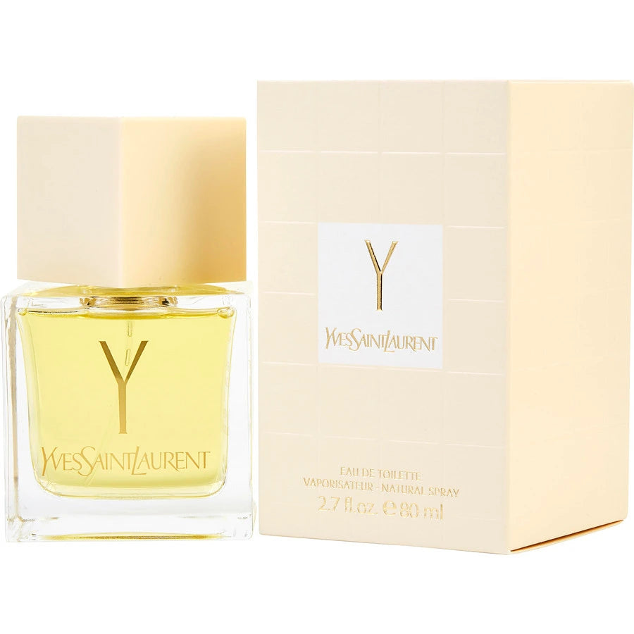 <p>Introducing Y by YSL: an exquisite and alluring scent that captures the timeless elegance of a Yves Saint Laurent woman. Featuring top notes of Apricot, Caraway, Nectarine, Peach, Mint, and Anise with a warm base of Patchouli, Vanilla, Musk, Cedar, Coconut, Oakmoss, and Vetiver, this 2.7 oz EDT for women offers an unforgettable floral-fruity aroma that adds an extra layer of sophistication to any styled look.</p>