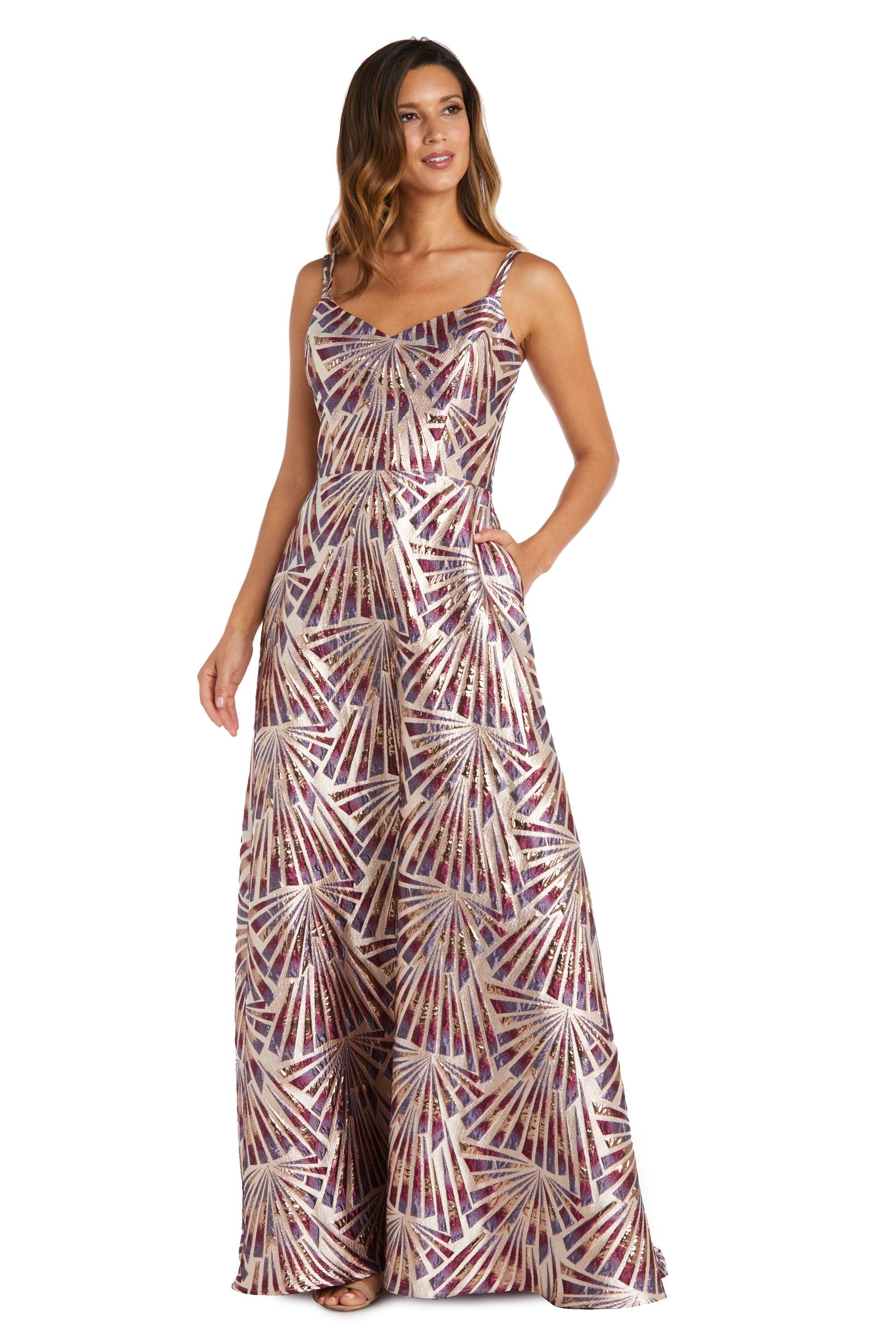 You will surely turn heads when wearing this long dress. This metallic gown features double spaghetti strap and is made of sequins with side pockets. Turn heads when you walk into any event in this stunning long dress. <p> </p> <p> </p> <p>Available in <strong><a href="https://%20/products/nightway-long-plus-size-prom-metallic-gown-22134w" title="Plus Size"><span style="text-decoration: underline; color: #00aaff;">Plus Size</span></a></strong></p> <p> </p> <br data-mce-fragment="1"><strong>Fabric</strong> : Metallic<br data-mce-fragment="1"><br data-mce-fragment="1"><strong>Zipper Back</strong><br data-mce-fragment="1"><br data-mce-fragment="1"><strong>Length</strong> : Full Length<br data-mce-fragment="1"><br data-mce-fragment="1"><strong>Sleeve Style</strong> : Spaghetti Strap<br data-mce-fragment="1"><br data-mce-fragment="1"><strong>Color</strong> : Gold/Magenta<br data-mce-fragment="1"><br data-mce-fragment="1"><strong>Sizes</strong> : 4, 6, 8, 10, 12, 14<br data-mce-fragment="1"><br data-mce-fragment="1"><strong>Fully Lined</strong><br data-mce-fragment="1"><br data-mce-fragment="1"><strong>Occasion</strong> : Formal, Evening Party, Mother of the Bride, Church, Wedding Guest