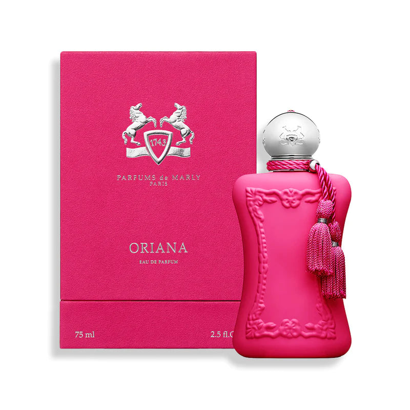 <p>LIMIT 1 PER CUSTOMER </p>
<p><meta charset="utf-8">Oriana by Parfums de Marly is a Floral Fruity Gourmand fragrance for women. This is a new fragrance. Oriana was launched in 2021. Oriana was created by Nathalie Lorson and Hamid Merati-Kashani. Top notes are Mandarin Orange, Grapefruit and Bergamot; middle notes are Orange Blossom, Raspberry and Black Currant; base notes are Marshamallow, Whipped cream, Musk and Ambrette (Musk Mallow).</p>