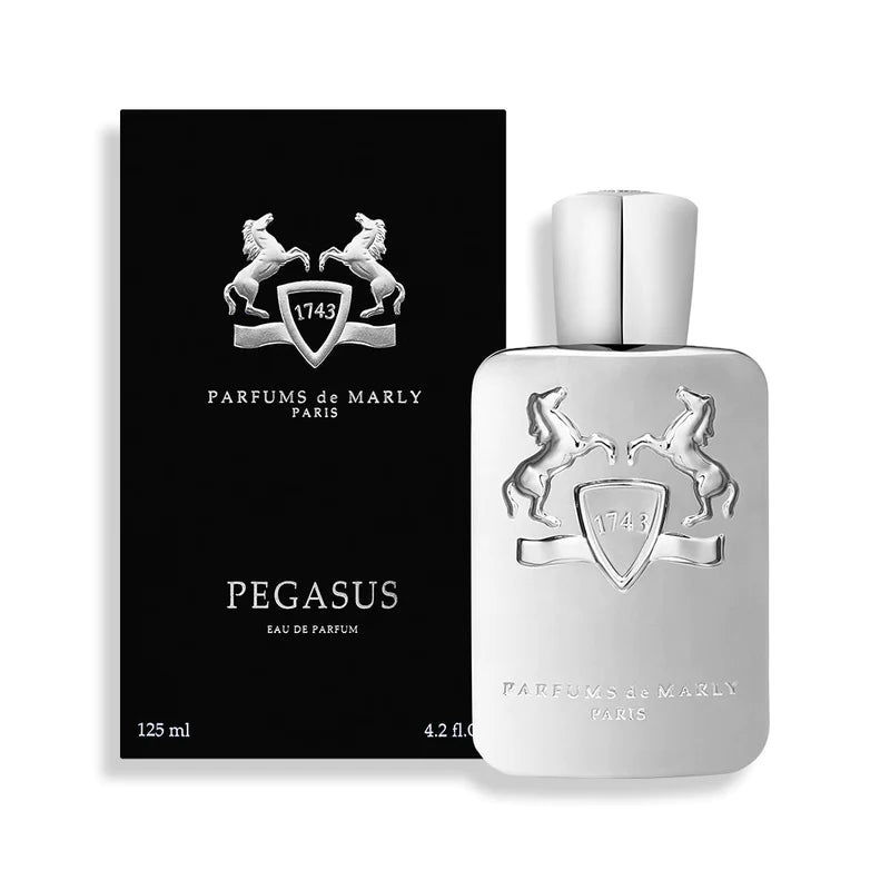 <p><span></span>Pegasus Eau de Parfum, one of Parfums de Marly's most popular fragrances, is pure refinement, nobility and power.<br>Fragrance story: A refined take on a foug̬re-style fragrance, Pegasus features an unexpected almond note, slightly sweet, yet somewhat bitter and warm. Vanilla steals the show in the base of this sensational fragrance, while bergamot, sandalwood and amber tame the sweetness, rendering it refined and inviting. One smell and you'll be swept away in its sophistication and majesty transporting you back to the XVIII century.<br><br>Notes:<br>- Top: bergamot, spice, saffron.<br>- Middle: almond.<br>- Base: amber, vanilla, sandalwood.<br><br>Mood: Inviting, refined, addicting.<br><meta charset="utf-8">Style: Foug̬re.<br></p>