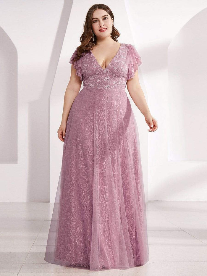 <p> </p>
<p> </p>
<p>This gorgeous long dress features<span> a double deep V neckline and ruffled sleeves that draw the eye down and elongates the torso for a lengthening and slimming silhouette. </span>This dress is perfect for any special occasion.</p>
<p> </p>
<p> </p>
<p>Length : Full Length</p>
<p>Sleeve Style : Short Sleeve</p>
<p>Color : Purple Orchid, Dusty Blue, Grey</p>
<p>Sizes : 4, 6, 8, 10, 12, 14, 16, 18, 20, 22, 24, 26</p>
<p>Fully Lined</p>
<p>Soft Cup Inserts</p>
<p>Occasion : Formal, Prom, Homecoming, Wedding Guest, Evening Party, Red Carpet, Pageant, Special Occasion</p>
<p> </p>