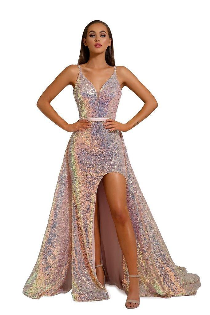 <p><span style="font-weight: 400;">Punctuate your look for an evening of dancing and romance with this stunning gorgeous long prom dress has a  spaghetti strap plunging V-neckline with sexy high slit and V-back shaped. This dress is perfect for any special occasion so you can feel confident, glamorous, and comfortable in this elegant design.  </span></p> <p> </p> <p>Zipper Back</p> <p>Length : Full Length</p> <p>Sleeve Style : Spaghetti Strap</p> <p>Color : Pink</p> <p>Sizes : 0, 2, 4, 6, 8, 10, 12, 14, 16, 18</p> <p>Fully Lined</p> <p>Soft Cup Inserts</p> <p>Occasion : Prom, Formal, Evening Party, Homecoming, Wedding Guest, Red Carpet, Pageant</p>