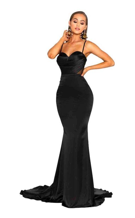 <p>Fancy yourself as a ravishing damsel in waiting  Dare to dream and find your perfect fit with this gorgeous prom dress. Featuring a spaghetti strap <span data-mce-fragment="1">sweetheart rouged bust with a mesh back on the bodice and ends with a train. It's perfect formal wear with a touch of elegance!</span></p> <p> </p> <p>Fabric : <span data-mce-fragment="1">Silky Satin Charmeuse</span><br> <br> Zipper Back</p> <p>Length : Full Length</p> <p>Sleeve Style : Spaghetti Strap</p> <p>Colors : Black, Navy, Red<br><br>Sizes : 0, 2, 4, 6, 8, 10, 12, 14, 16, 18, 20, 22, 24<br><br>Fully Lined<br><br>Occasion : Prom, Formal, Evening Party, Homecoming, Wedding Guest, Red Carpet, Pageant</p>