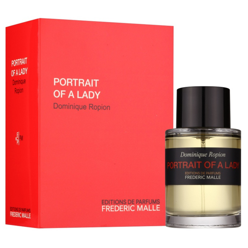 Portrait Of A Lady by Frederic Malle Perfume. Portrait of A Lady is a spicy and sensual fragrance for women launched in 2010. The top notes include fruity raspberry, black currant, fresh cinnamon, clove and rose. The heart is smoky and earthy with accords of patchouli, sandalwood and incense. The perfume closes with a base of warm amber, musk and benzoin. Dominique Ropion is the designer behind this scent.

Frederic Malle is a notable fragrance designer with family ties in the industry. His grandfather established Christian Dior Perfumes where his mother worked as an Art Director. Malle was born in Paris in 1962, and after 15 years in the industry, he established his own brand in 2000. Since then, the brand has launched dozens of unique scents for men and women. The spray is contained in the brand’s classic cylindrical flacon. With a sleek black lid and the fragrance title printed in bold red letters, this packaging represents elegance and simplicity.