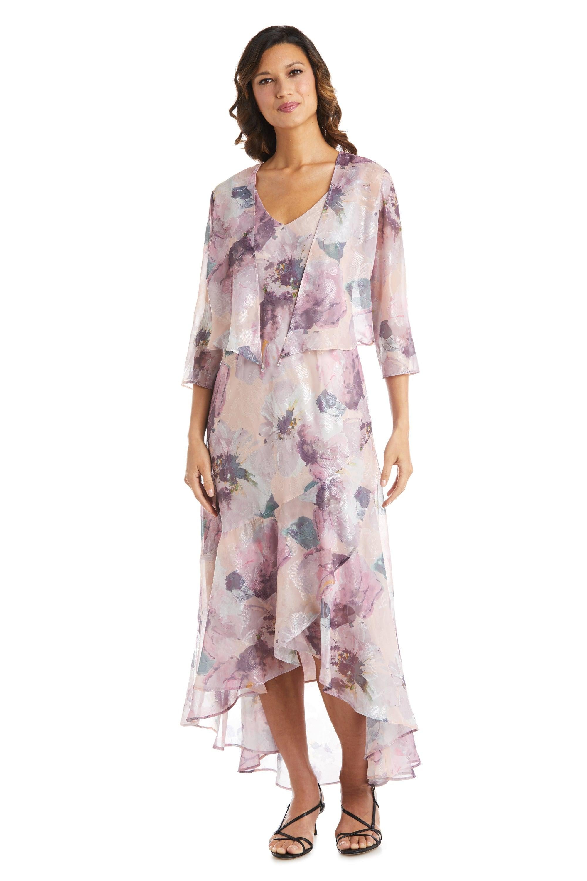 <span data-mce-fragment="1">The elegant high low mother of the bride/groom floral print dress featuring a sleeveless v-neckline and v-back shape and is made of chiffon material with matching removable jacket. Perfect for any special occasion.<p> </p> <p>Available in <strong><a title="Plus Size" href="https://%20/products/r-m-richards-plus-size-high-low-jacket-dress-7773w"><span style="text-decoration: underline; color: #00aaff;">Plus Size</span></a></strong></p></span><br data-mce-fragment="1"><br data-mce-fragment="1"><br data-mce-fragment="1"><strong data-mce-fragment="1">Fabric</strong><span data-mce-fragment="1"> : Chiffon</span><br data-mce-fragment="1"><br data-mce-fragment="1"><strong data-mce-fragment="1">Zipper Back</strong><br data-mce-fragment="1"><br data-mce-fragment="1"><strong data-mce-fragment="1">Length</strong><span data-mce-fragment="1"> : High Low</span><br data-mce-fragment="1"><br data-mce-fragment="1"><strong data-mce-fragment="1">Sleeve Style</strong><span data-mce-fragment="1"> : Sleeveless</span><br data-mce-fragment="1"><br data-mce-fragment="1"><strong data-mce-fragment="1">Color</strong><span data-mce-fragment="1"> : Blush</span><br data-mce-fragment="1"><br data-mce-fragment="1"><strong data-mce-fragment="1">Sizes</strong><span data-mce-fragment="1"> : 6, 8, 10, 12, 14, 16, 18</span><br data-mce-fragment="1"><br data-mce-fragment="1"><strong data-mce-fragment="1">Fully Lined</strong><br data-mce-fragment="1"><br data-mce-fragment="1"><strong data-mce-fragment="1">Soft Cup Inserts</strong><br data-mce-fragment="1"><br data-mce-fragment="1"><strong data-mce-fragment="1">Occasion</strong><span data-mce-fragment="1"> : Formal, Evening Party, Mother of the Bride, Mother of the Groom, Church, Wedding Guest</span>