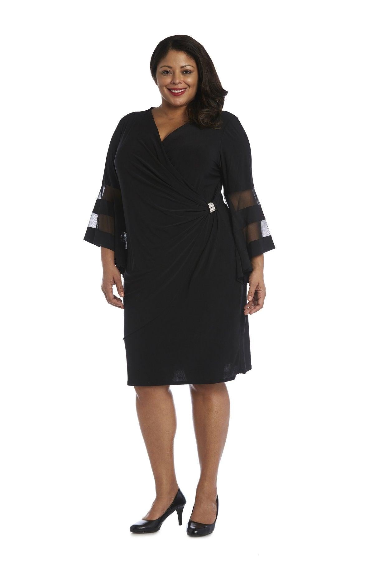 <p>This amazing <strong>R&amp;M Richards 3561W Short Mother Of The Bride Dress Sale</strong> is the epitome of sophistication and style, and it can transform any special situation.</p>
<p>The feminine cut of the dress accentuates shapes and creates a beautiful silhouette. Its knee-length gives the image neatness and restraint, and the 3/4 length sleeves add tenderness and give the dress an exquisite charm.</p>
<p>All Sale Items are Final Sale</p>
<p><strong>Fabric</strong><span> : Poly Spandex</span><br data-mce-fragment="1"><br data-mce-fragment="1"><strong>Length</strong><span> : Knee Length</span><br data-mce-fragment="1"><br data-mce-fragment="1"><strong>Sleeve Style</strong><span> : 3/4 Sleeve</span><br data-mce-fragment="1"><br data-mce-fragment="1"><strong>Color</strong><span> : Black</span><br data-mce-fragment="1"><br data-mce-fragment="1"><strong>Size</strong><span> : 18W</span></p>
<p><strong>Fully Lined</strong><br data-mce-fragment="1"><br data-mce-fragment="1"><strong>Occasion</strong><span> : Cocktail, Formal, Mother of the Bride, Mother of the Groom, Church, Wedding Guests</span></p>