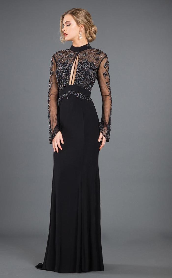 <p>Punctuate your look for an evening of dancing and romance with this stunning gorgeous long dress. Elegant long sleeve jersey gown with keyhole cutout and embellished bodice. The knitted skirt has a soft flared silhouette and is finished with a floor-length hem with back cutout. This dress is perfect for any special occasion. <br></p> <p> </p> <p>Fabric : <span data-mce-fragment="1">Jersey</span></p> <p>Zipper Back</p> <p>Length : Full Length</p> <p>Sleeve Style : Long Sleeve</p> <p>Colors : Black, Marsala</p> <p>Sizes : 0, 2, 6, 12</p> <p>Fully Lined</p> <p>Occasion : Formal, Homecoming, Evening Party, Church, Wedding Guest</p>