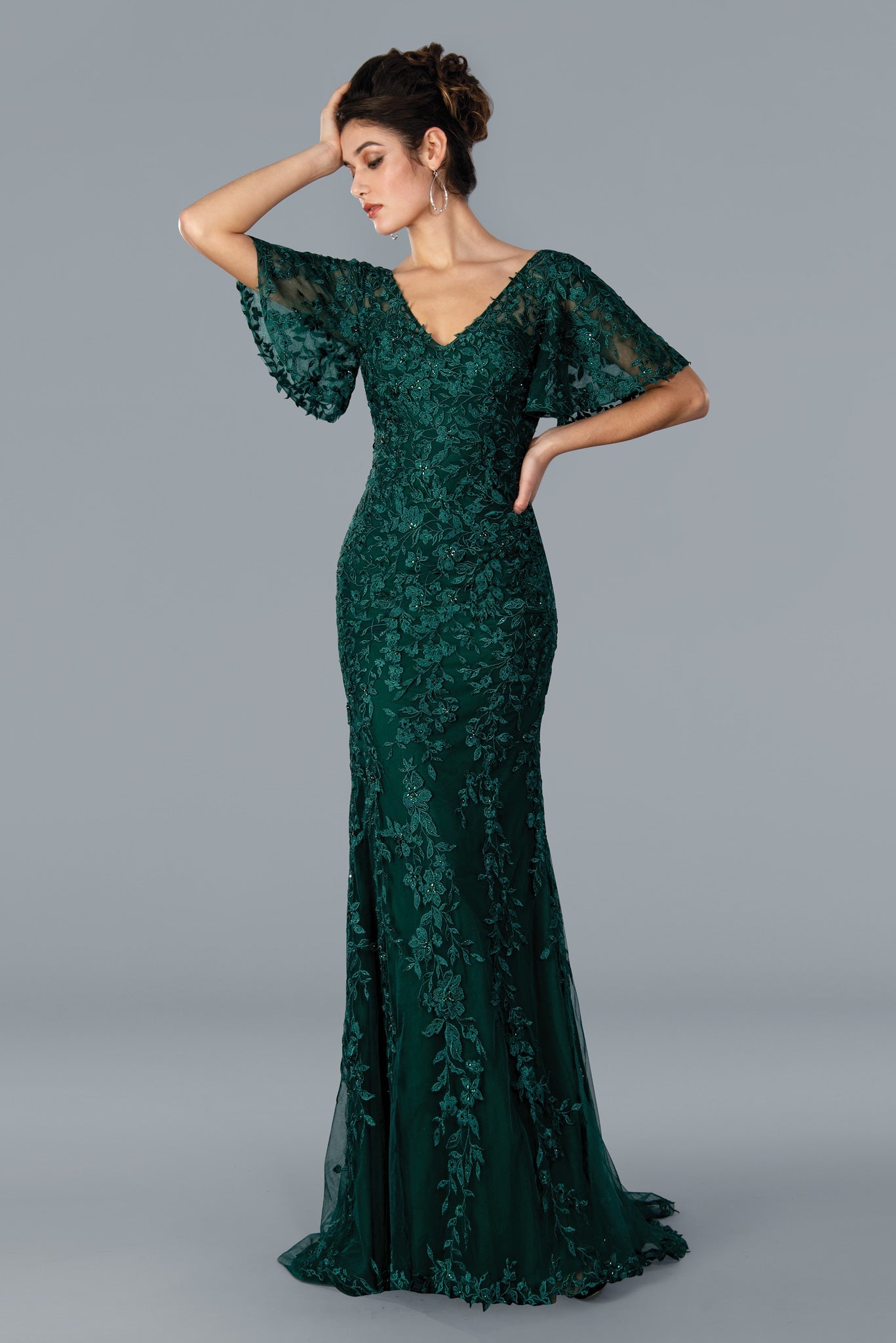 <p> </p> <span data-mce-fragment="1">Appear in elegance as you wear this dress. This full length dress highlights a V-neckline supported by short flutter sleeves in a sequin embellished bodice with beaded waist. A-line silhouette with back zipper closure. Made with high-quality fabric and designed with the finest craftsmanship, you'll get that touch of sophistication you've been looking for.</span><br> <ul style="list-style-type: disc;"> <li>Length : Full Length</li> <li>Style : Prom Dress</li> <li>Color : Green</li> <li>Sizes : 6, 8, 10, 12, 14, 16, 18, 20</li> <li>Occasion : Prom, Formal, Dances, Winter Formal</li> </ul>