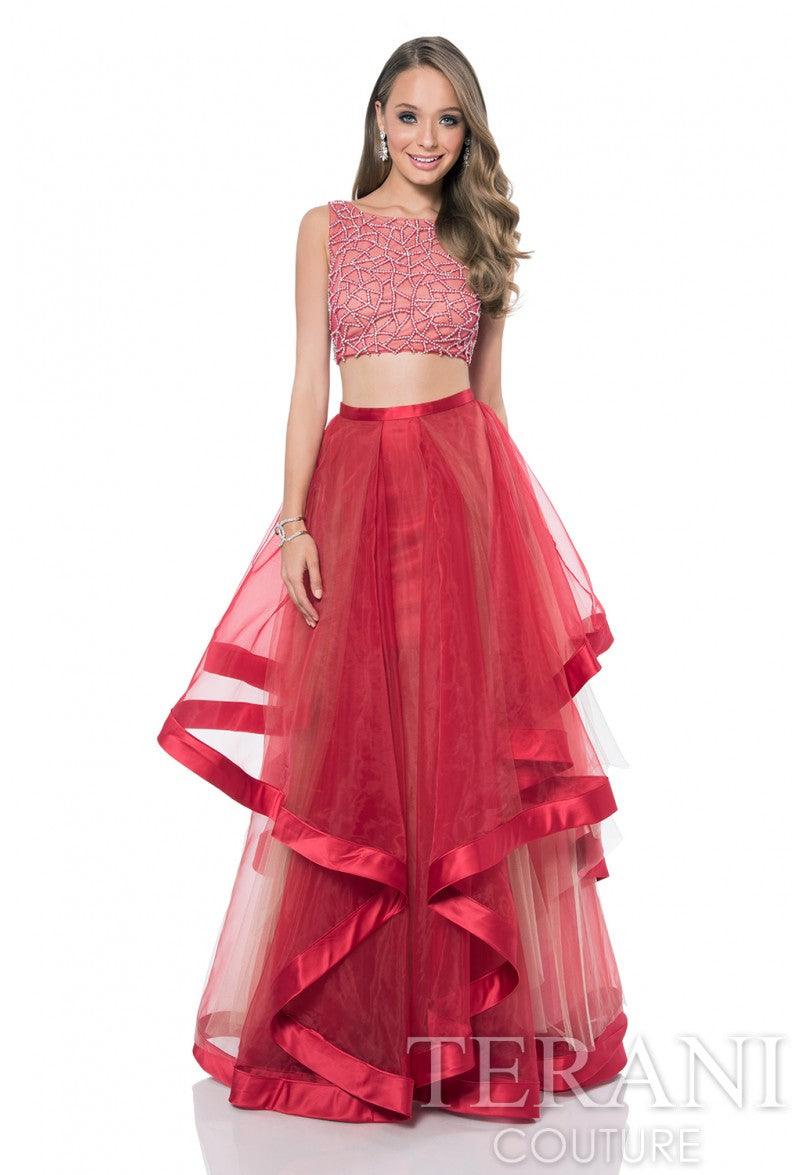 <p> </p> <p>This sexy gorgeous two-piece gown features a <span data-mce-fragment="1">crystal embellished illusion midriff top and sheer, gathered mesh skirt with ribbon accented high-low hemline. This dress is p</span>erfect for any special occasion.</p> <p><br></p> <p>Length : Full Length</p> <p>Sleeve Style : Sleeveless</p> <p>Color : Red</p> <p>Sizes : 0, 2, 4, 6, 8, 10, 12, 14, 16</p> <p>Fully Lined</p> <p>Occasion : Formal, Prom, Homecoming, Wedding Guest, Red Carpet, Pageant, Special Occasion</p>