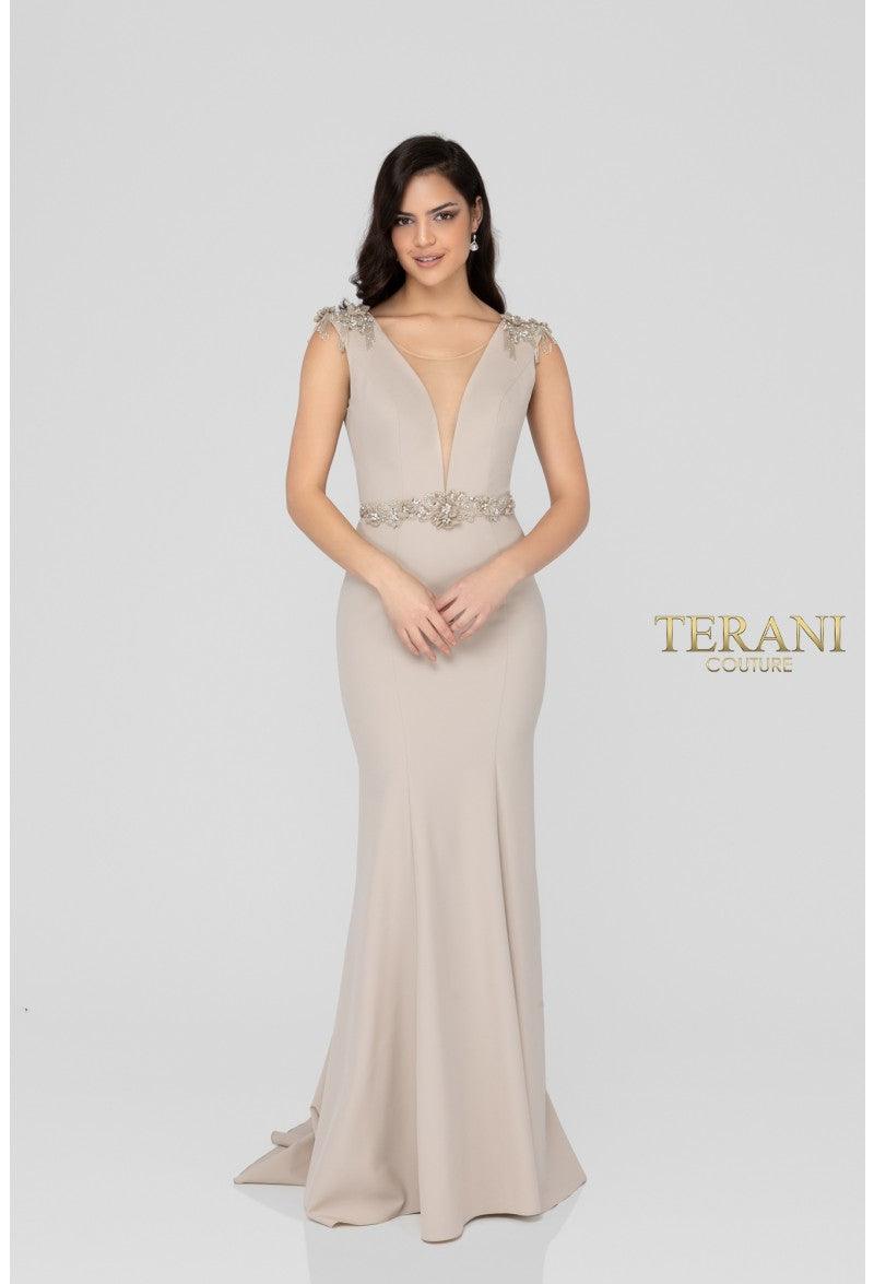 <p> </p> <p>This gorgeous long gown features a sleeveless plunging V-neckline. <span data-mce-fragment="1">Crystals embellishment and beaded fringe crowns the shoulders and embraces the natural waist, and elegantly frames the back, adding sparkle to this gorgeous dress. This dress is</span> perfect for any special occasion.</p> <p><br></p> <p>Length : Full Length</p> <p>Sleeve Style : Sleeveless</p> <p>Color : Stone</p> <p>Sizes : 0, 2, 4, 6, 8, 10</p> <p>Fully Lined</p> <p>Occasion : Formal, Prom, Homecoming, Wedding Guest, Red Carpet, Pageant, Special Occasion</p>