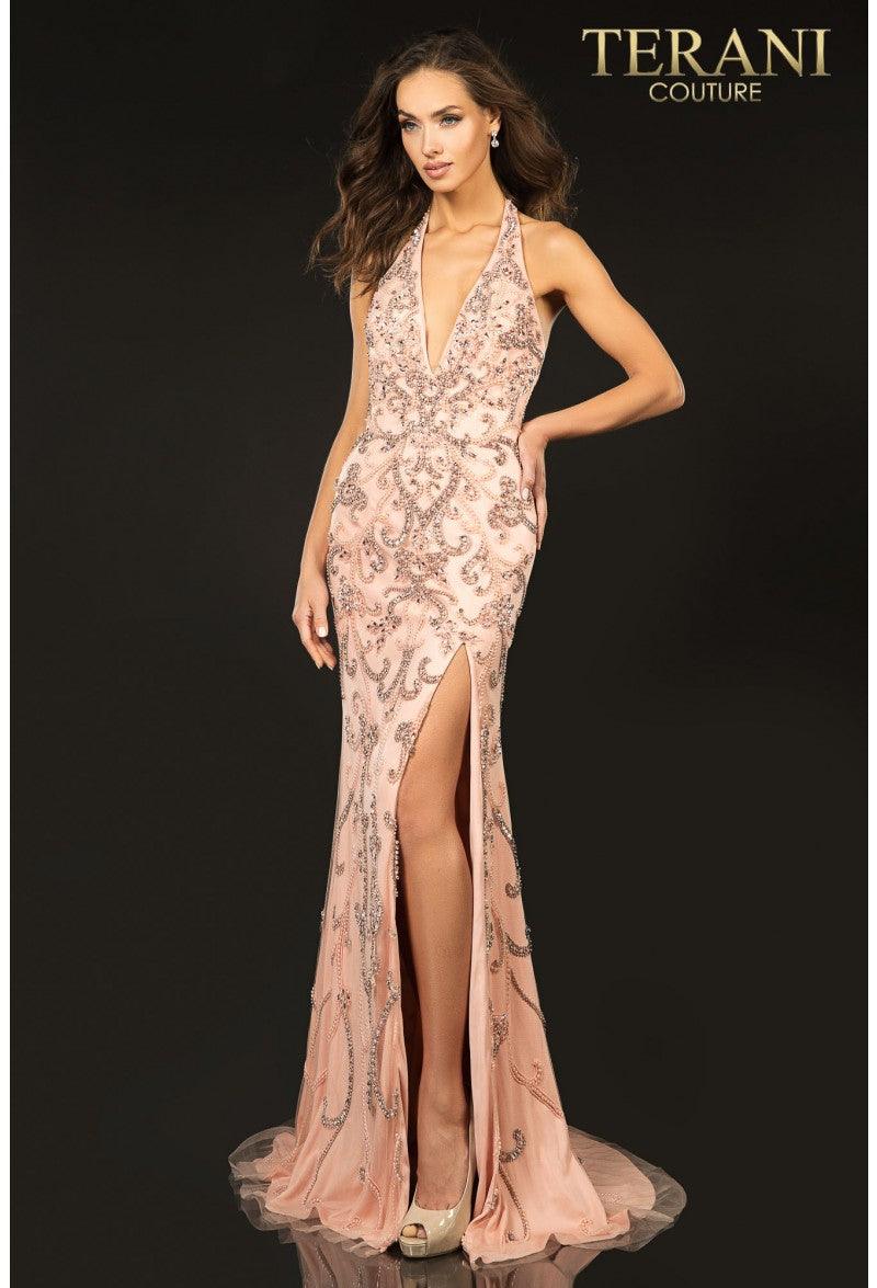 <p> </p> <p><span data-mce-fragment="1">This gorgeous long dress features a plunging halter V-neckline. Floor-length hemline in sheath silhouette and ends with a sweep train. This dress is perfect for any occasion.</span></p> <p> </p> <p><span data-mce-fragment="1">Length : Full Length</span><br data-mce-fragment="1"><br data-mce-fragment="1"><span data-mce-fragment="1">Sleeve Style : Halter</span><br data-mce-fragment="1"><br data-mce-fragment="1"><span data-mce-fragment="1">Colors : Silver, Blush</span><br data-mce-fragment="1"><br data-mce-fragment="1"><span data-mce-fragment="1">Sizes : 00, 0, 2, 4, 6, 8, 10, 12, 14, 16, 18, 20, 22, 24</span><br data-mce-fragment="1"><br data-mce-fragment="1"><span data-mce-fragment="1">Fully Lined</span><br data-mce-fragment="1"><br data-mce-fragment="1"><span data-mce-fragment="1">Occasion : Formal, Prom, Homecoming, Wedding Guest, Red Carpet, Pageant, Special Occasion</span></p>