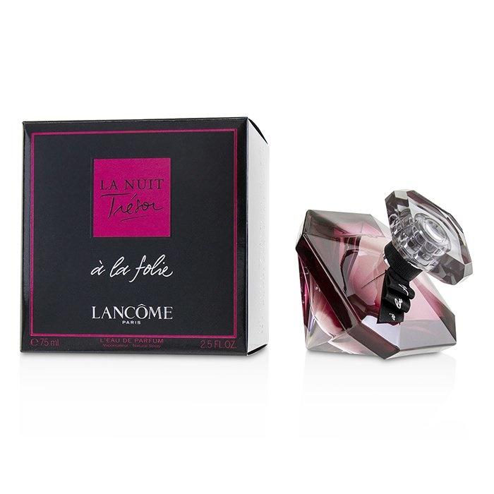 La Nuit Trésor À La Folie perfume for women embodies the one and only moment when true love is at its climax. A unique moment of “lâcher prise”, meaning, when time is suspended. Lovers are transcended beyond themselves and experience the thrill of love: an indescribable feeling that makes you forget everything and lose control.
