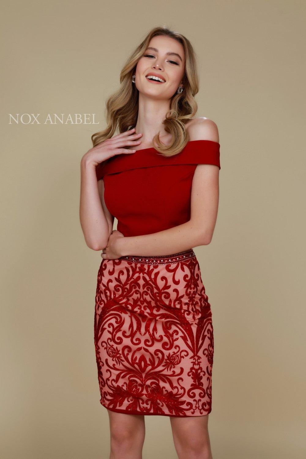 <p><br>This short party dress features a chic off the shoulder crop top, eye-catching open back, the short skirt features vintage embroidery, and a zipper closure.</p> <p> </p> <p>Closure : Back Zipper</p> <p>Sleeve Style : Off Shoulder</p> <p>Colors : Burgundy, Navy Blue</p> <p>Size : XS, S, M, L, XL, 2XL</p> <p>Fully Lined</p> <p>Occasion : Formal, Prom, Homecoming, Special Occasion</p>