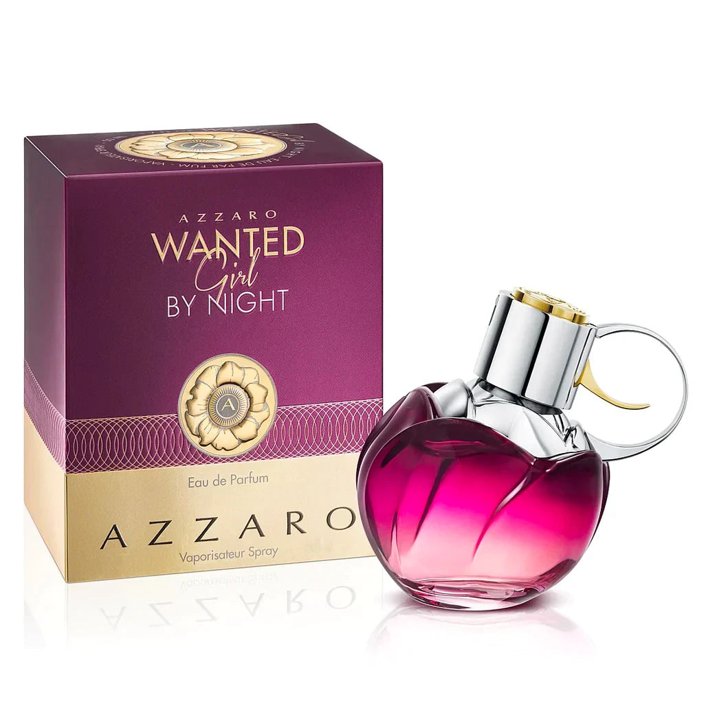<meta charset="utf-8"><b>Wanted Girl By Night</b><span> by </span><b>Azzaro</b><span> is a Chypre Floral fragrance for women. This is a new fragrance. </span><b>Wanted Girl By Night</b><span> was launched in 2021. The nose behind this fragrance is Olivier Cresp. Top notes are Whipped Cream and Rum; middle note is Night blooming Cereus; base note is Patchouli.</span>