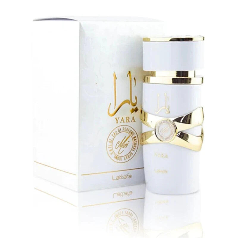 <span>Yara Moi, boasting the colloquial name of 'white yara', has been newly released by the esteemed Lattafa Perfumes in 2022. This Amber-scented fragrance offers a combination of captivating jasmine and Peach nuances united with caramel essences on a sandalwood foundation.</span>